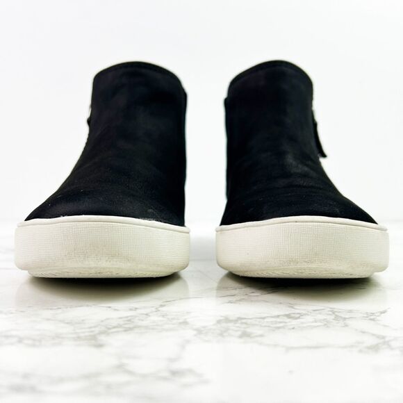 Naturalizer Miranda Nubuck Leather Ankle Bootie 9.5 Black Zip High-Top Sneakers - Picture 7 of 12